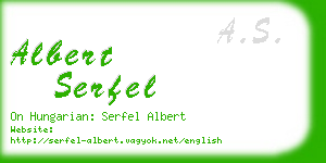 albert serfel business card